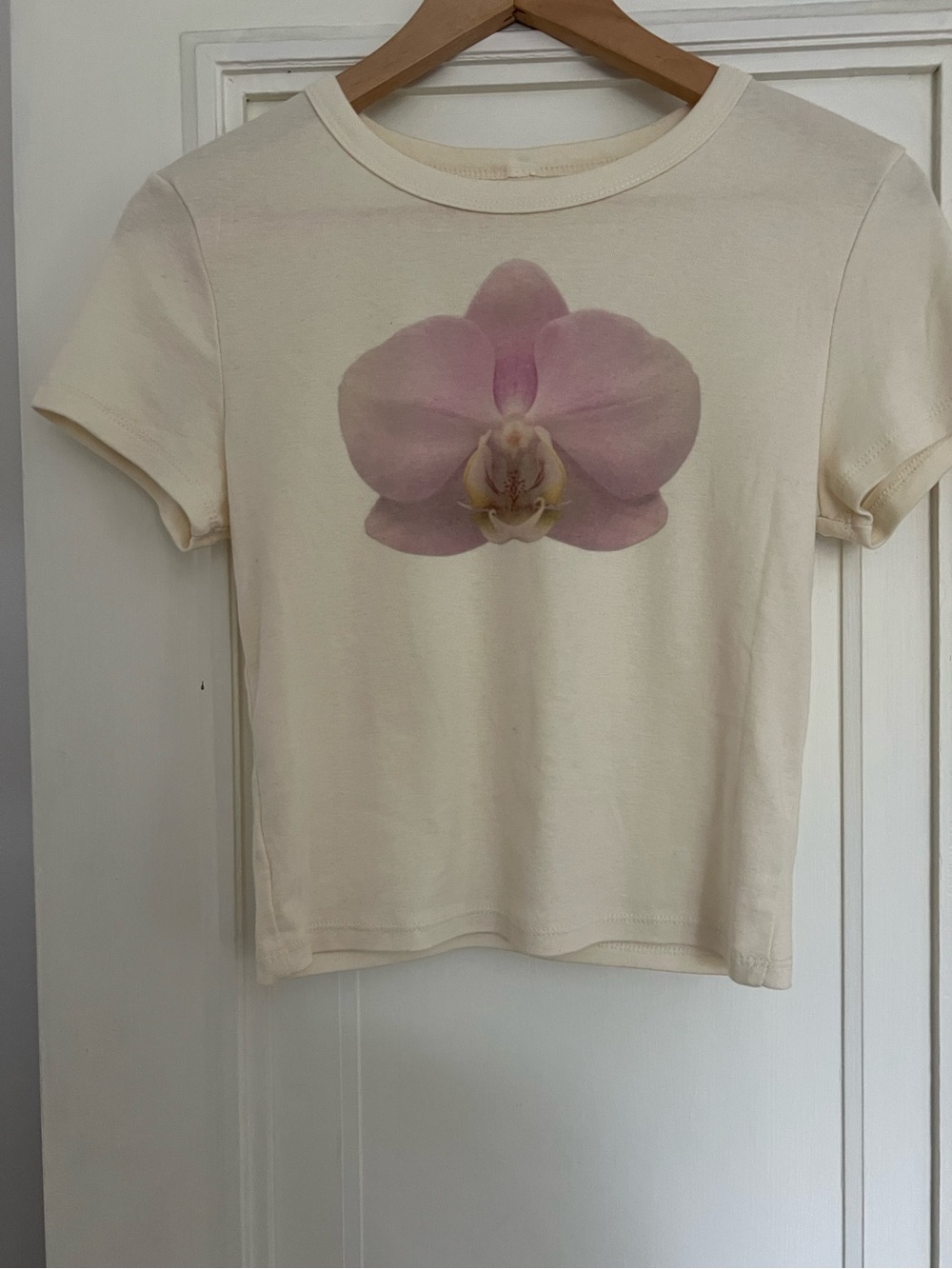 Angel Cult pink orchid baby tee